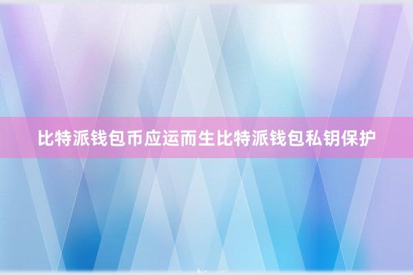 比特派钱包币应运而生比特派钱包私钥保护