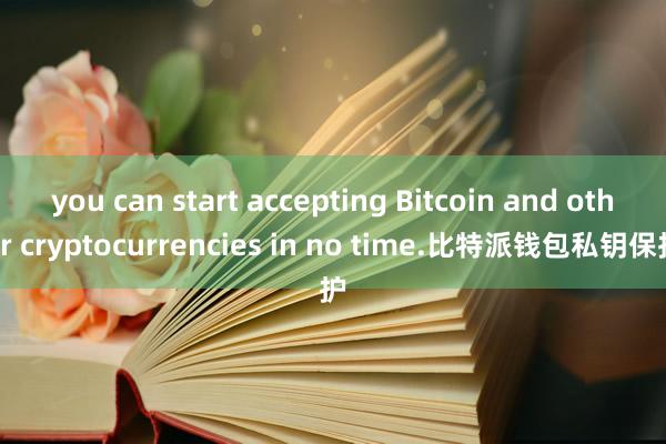 you can start accepting Bitcoin and other cryptocurrencies in no time.比特派钱包私钥保护