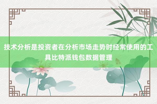 技术分析是投资者在分析市场走势时经常使用的工具比特派钱包数据管理