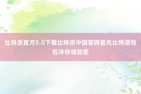 比特派官方5.0下载比特派中国官网首先比特派钱包冷存储加密