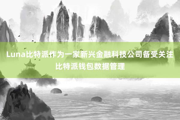 Luna比特派作为一家新兴金融科技公司备受关注比特派钱包数据管理