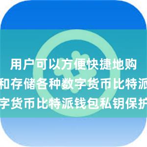 用户可以方便快捷地购买、交易和存储各种数字货币比特派钱包私钥保护