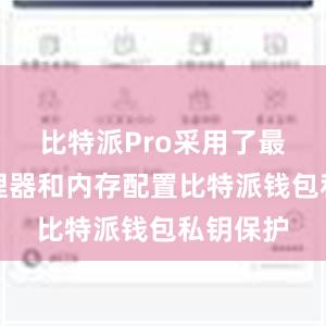 比特派Pro采用了最新的处理器和内存配置比特派钱包私钥保护