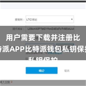 用户需要下载并注册比特派APP比特派钱包私钥保护